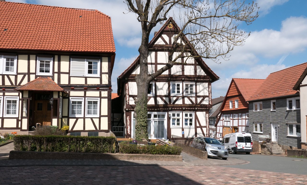 Uitzicht vanuit voorzijde huis