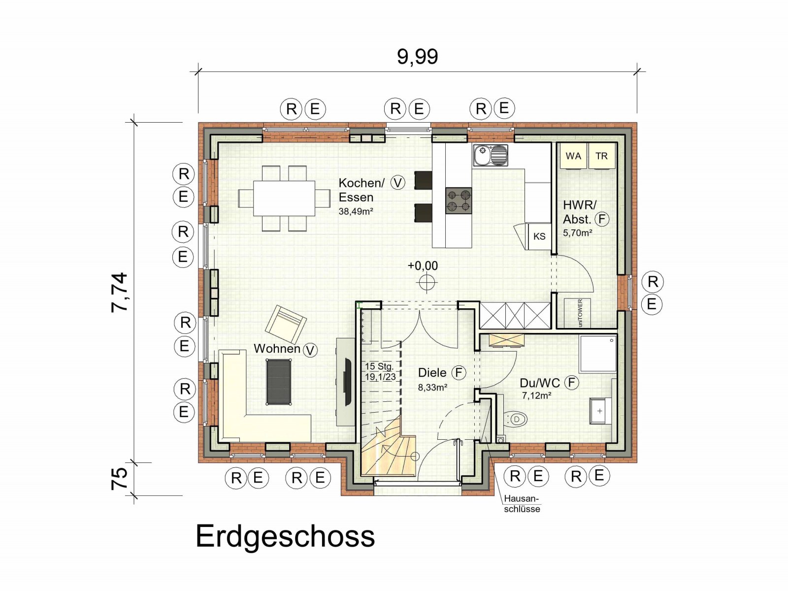 3_403 Aufteilung Erdgeschoss (Angaben ohne Gewähr)