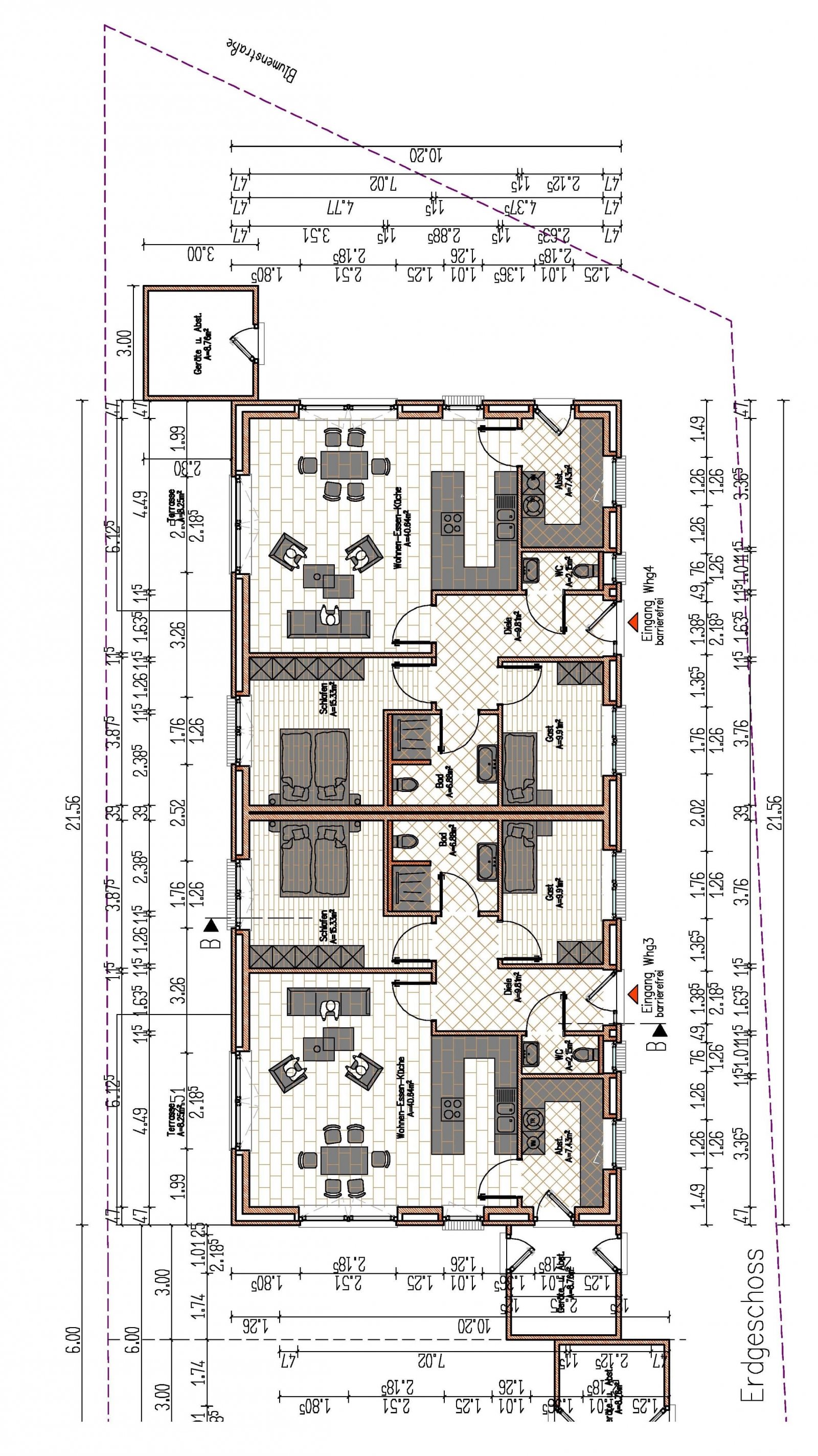 Grundriss Wohnung 3 und 4