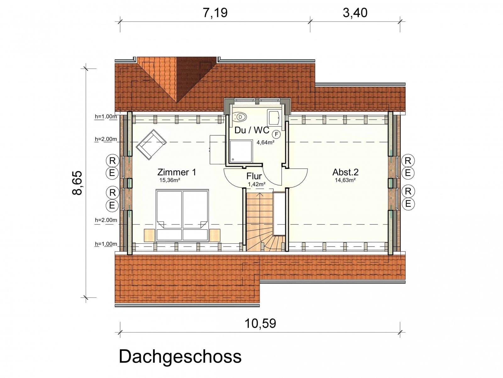 3_404 Aufteilung Dachgeschoss (Angaben ohne Gewähr)